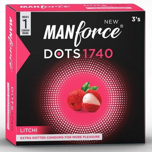 Manforce 1500 Dots  Litchi Flavoured