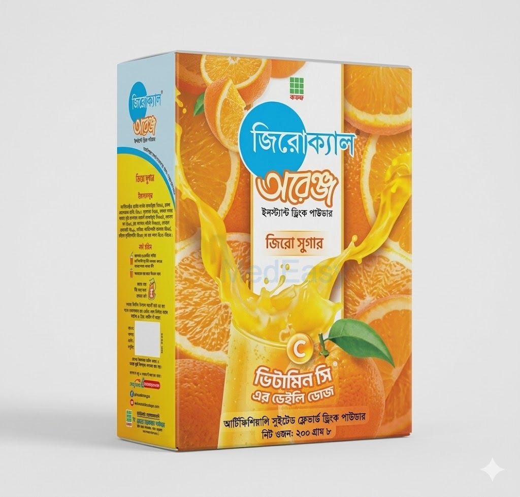 Zerocal Orange Instant Drink Powder