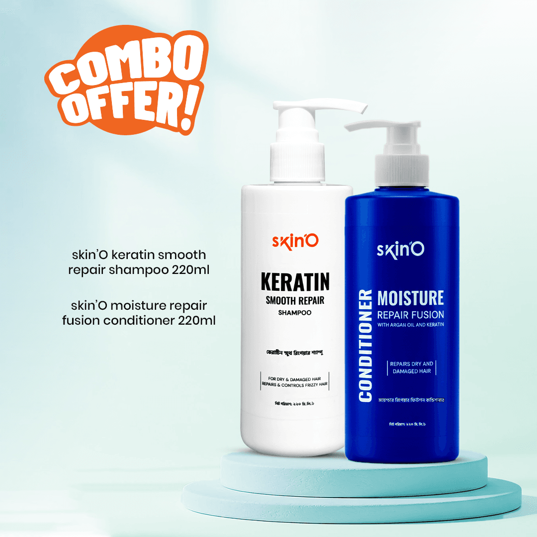 Skino Keratin Shampoo 220ml with Skino Moisture Repair Fusion Conditioner 220ml