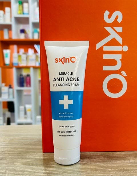 Skino Miracle Anti Acne Cleansing Foam for Acne Control & Pore Purifying for All Skin Types 100ml