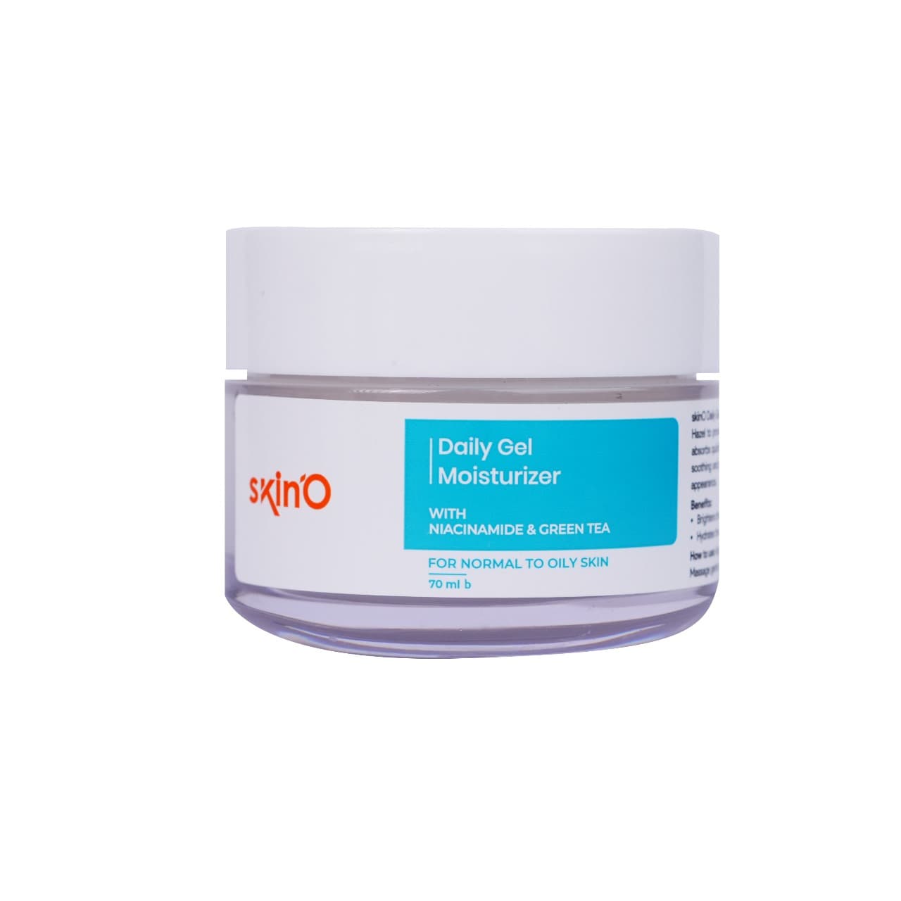 SkinO Daily Gel Moisturizer with Niacinamide & Green Tea For Normal To Oily Skin 70ml