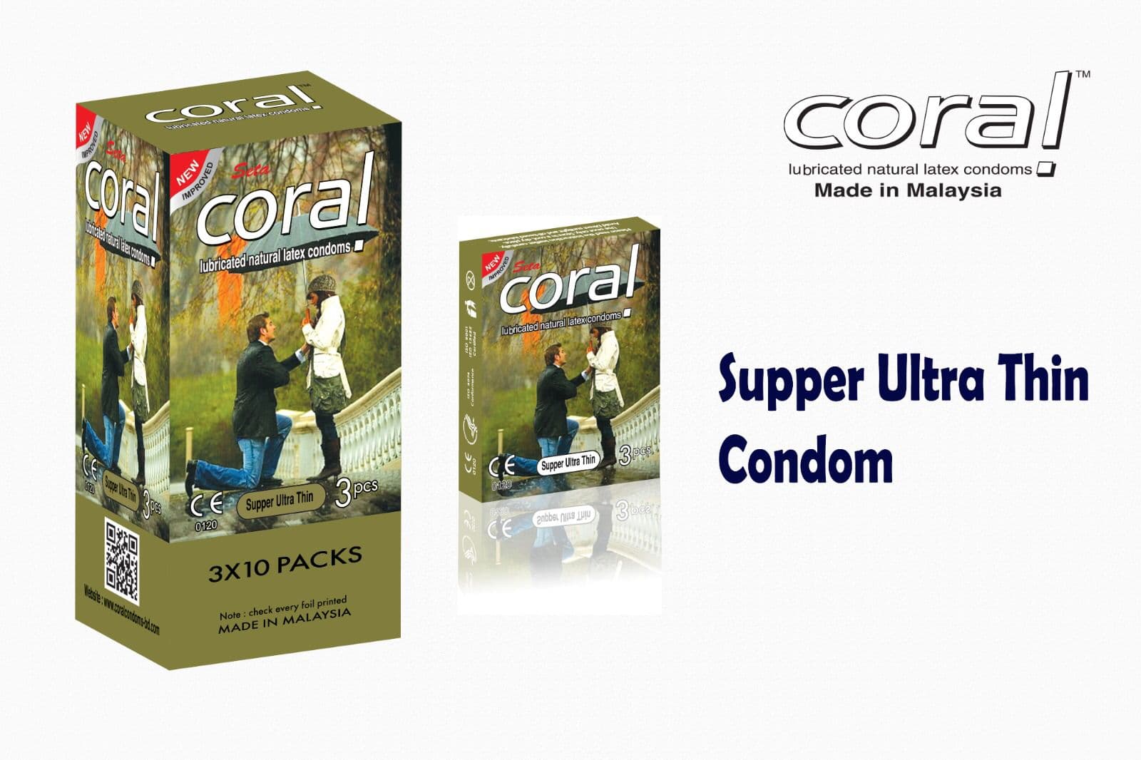 Coral Super Ultra Thin Condoms